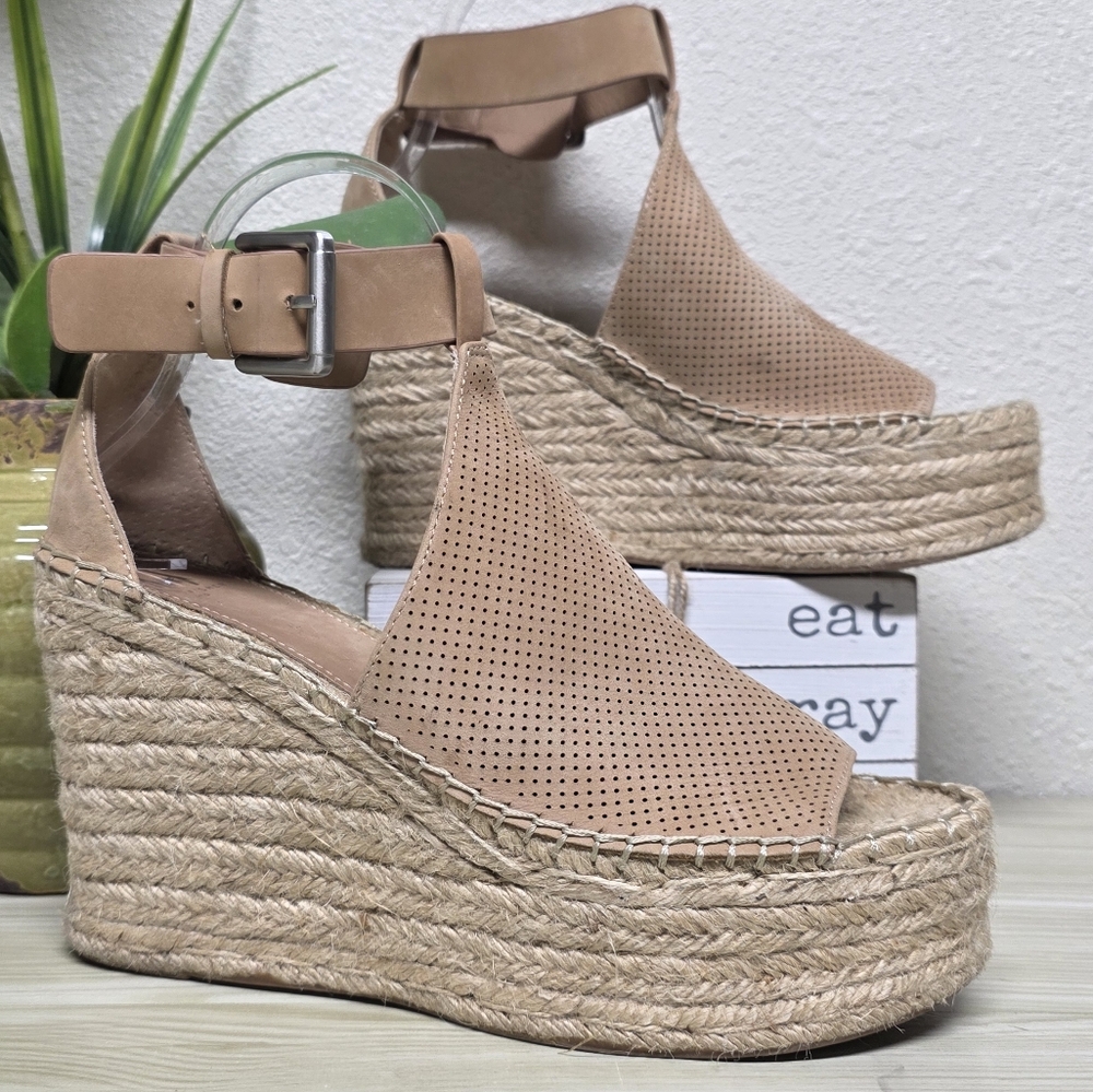 Marc Fisher Espadrille Tan Suede Espadrilles Size 8